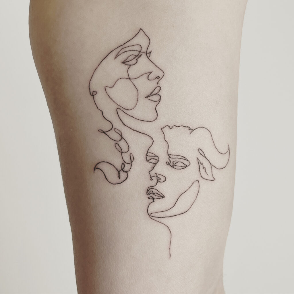 zodiac sign taurus skorpio finelines tattoo expert Zürich altststetten minimalistic oneline