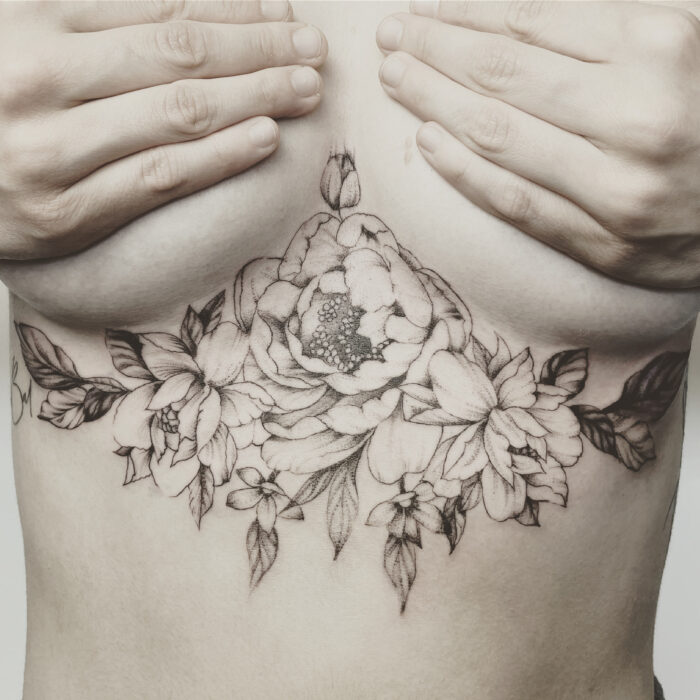 floral tattoo ornamental fineline