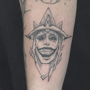 Stilisierte Kopfporträt aus Solo leveling Anime, Baran portrait, kopf mit Lächeln und Krone